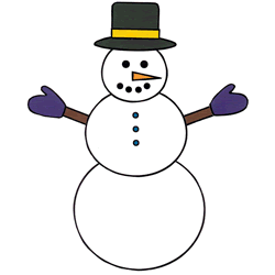 Snowman Template Printable