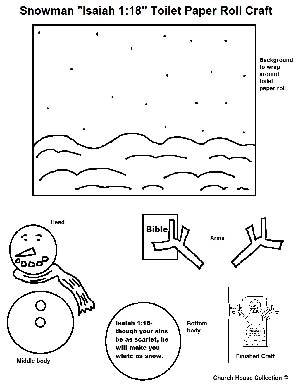 Snowman Template Printable