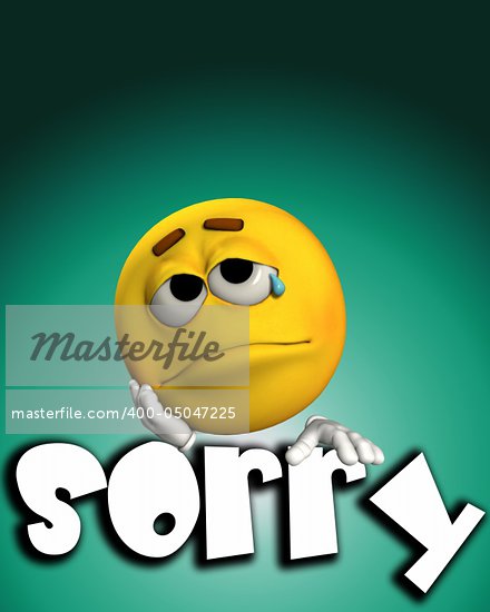 Sorry Face Text