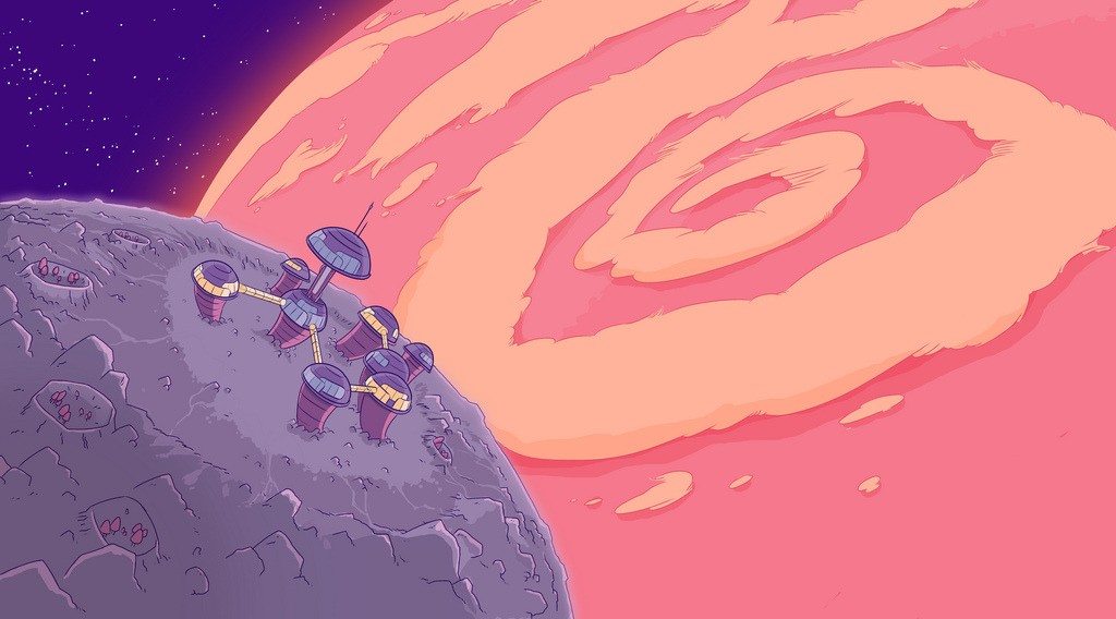 Space Background Cartoon