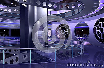Spaceship Interior Concept Art