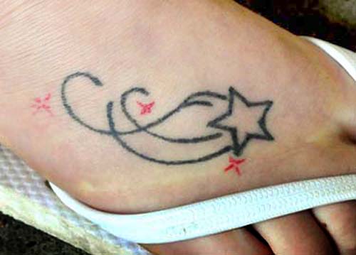 Star Tattoos For Women On Foot