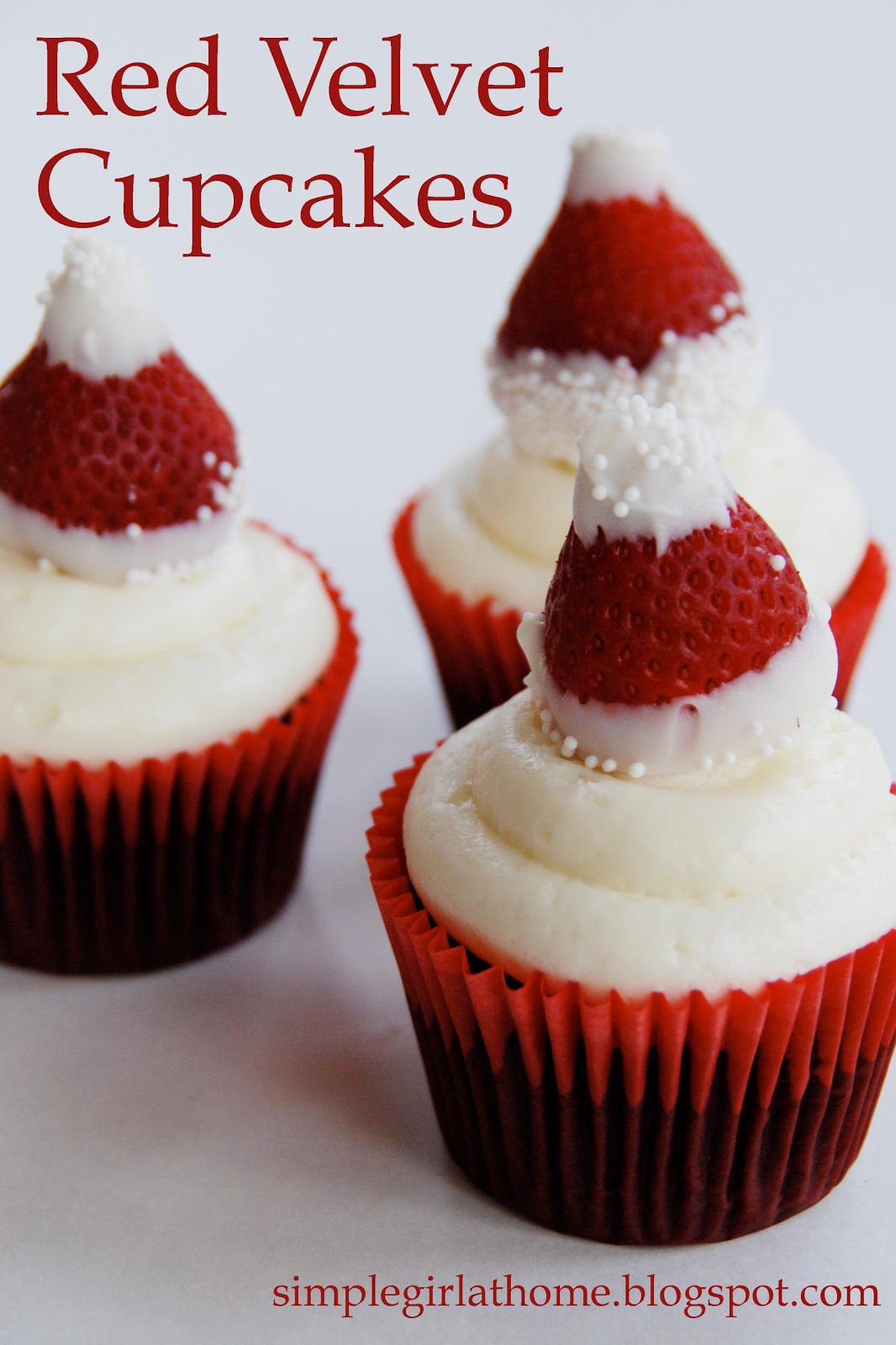 Strawberry Santa Hat Cupcakes Recipe