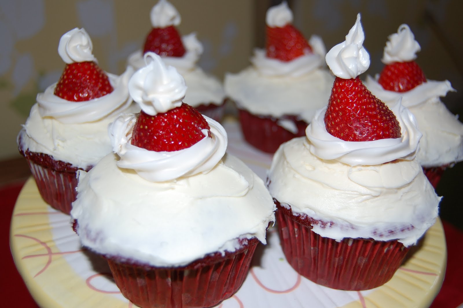 Strawberry Santa Hat Cupcakes Recipe