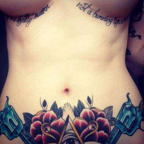 Tattoos For Girls On Hip And Side