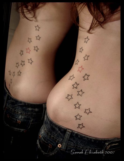Tattoos For Girls On Hip Stars