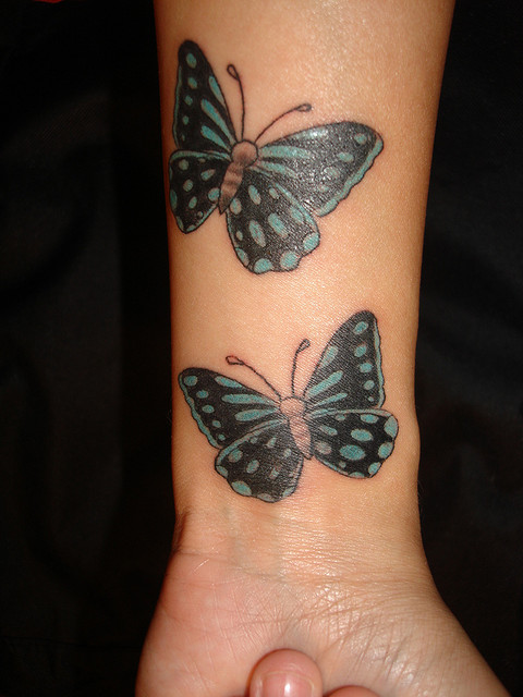 Tattoos For Girls On Wrist Butterflies