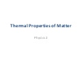 Thermal Properties Of Matter Questions