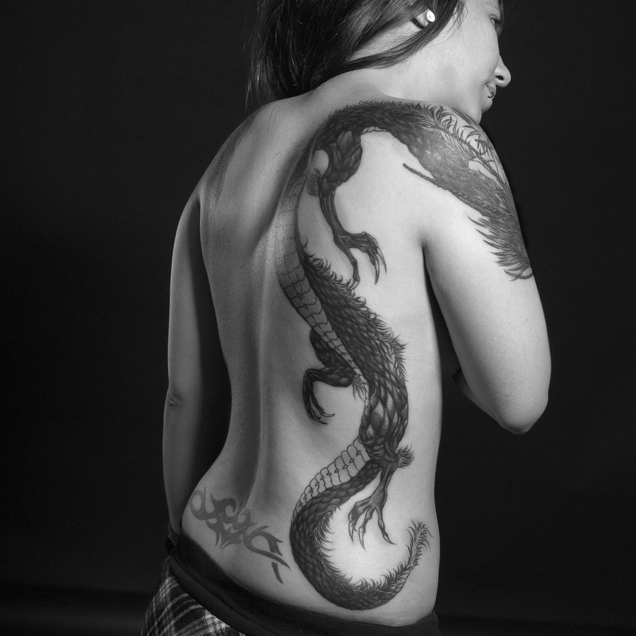 Tribal Dragon Tattoos For Women