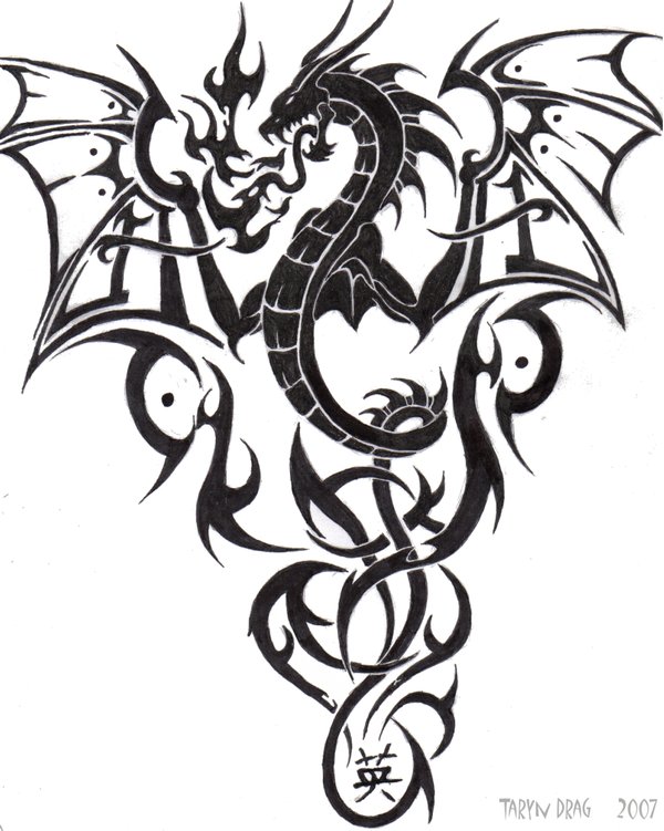 Tribal Dragon Tattoos For Women