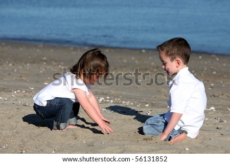 Two Children Playing Together