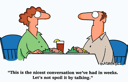 Two People Talking Cartoon