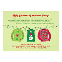 Ugly Sweater Christmas Party Invitations Wording