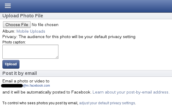 Upload Pictures To Facebook Via Email