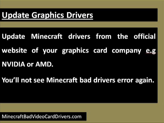 Video Card Driver For Minecraft