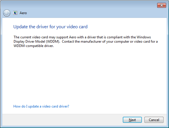 Video Card Driver Update