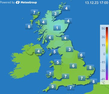 Weather Map Uk Today