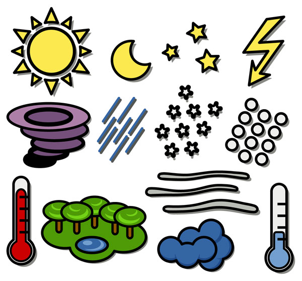 Weather Maps For Kids With Symbols On It