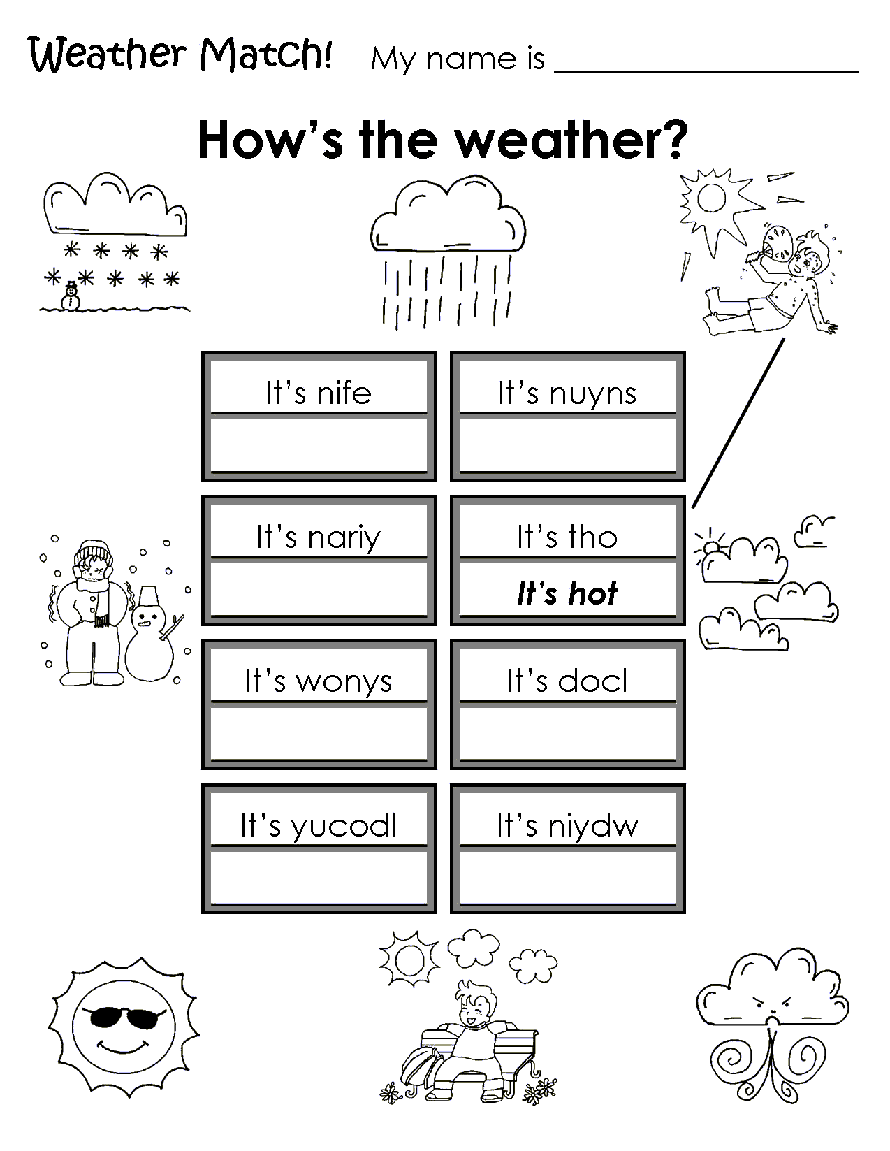 Weather Symbols Worksheet