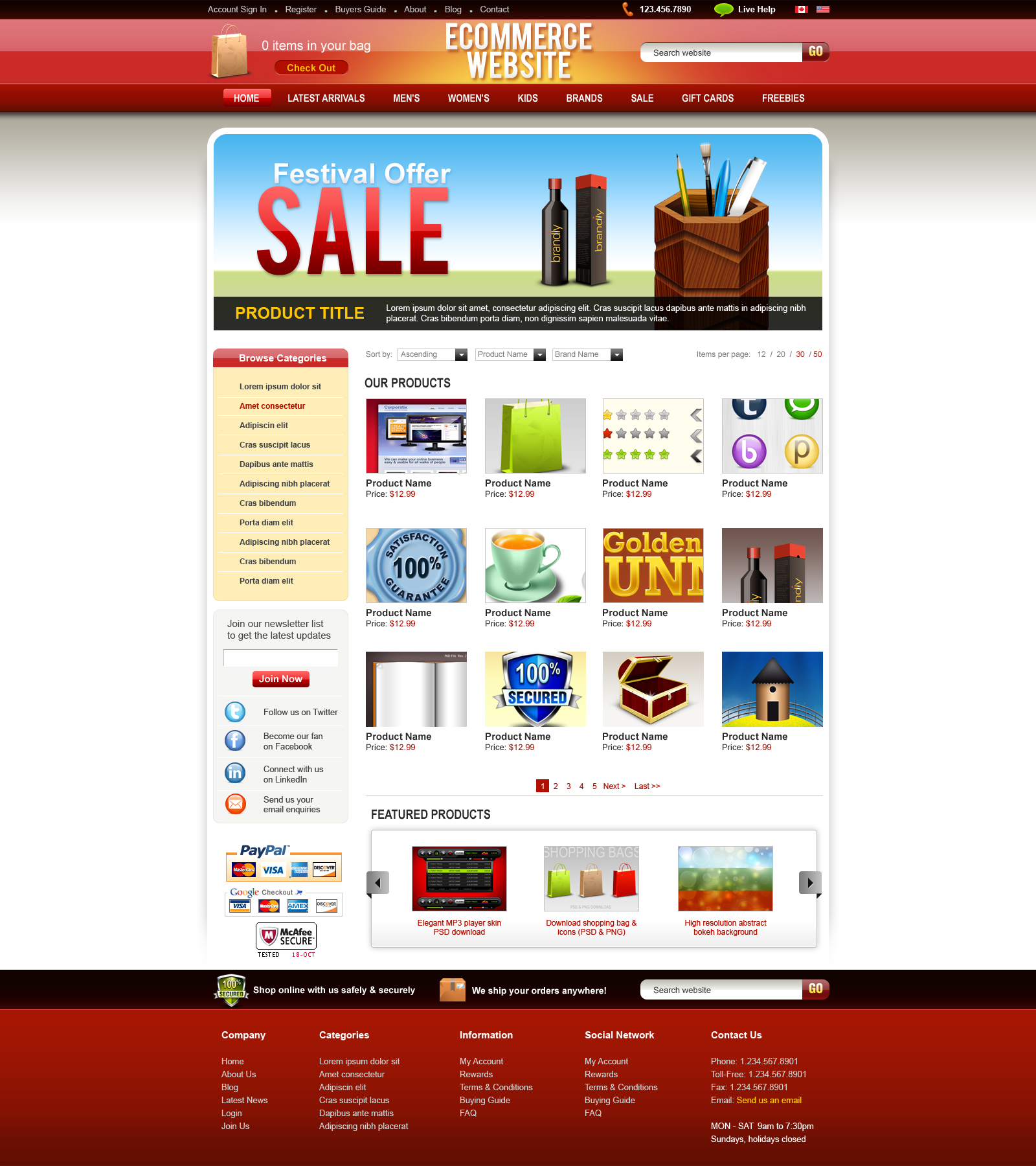 Web Templates Psd