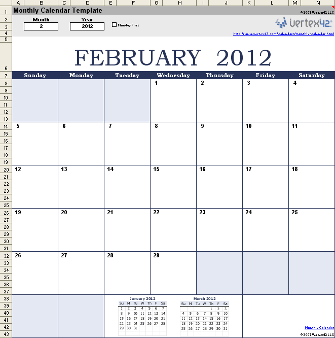 Weekly Calendar Template Excel Mac