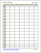 Weekly Schedule Template Pdf