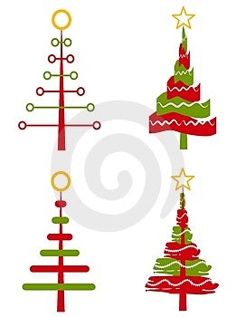 White Christmas Tree Clip Art