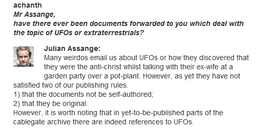 Wikileaks Ufo Disclosure