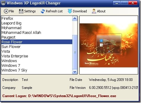 Windows Xp Logon Background Changer