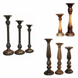 Wooden Candlestick Holders