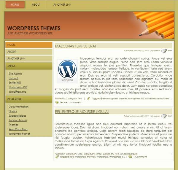Wordpress Blog Themes Free 2012