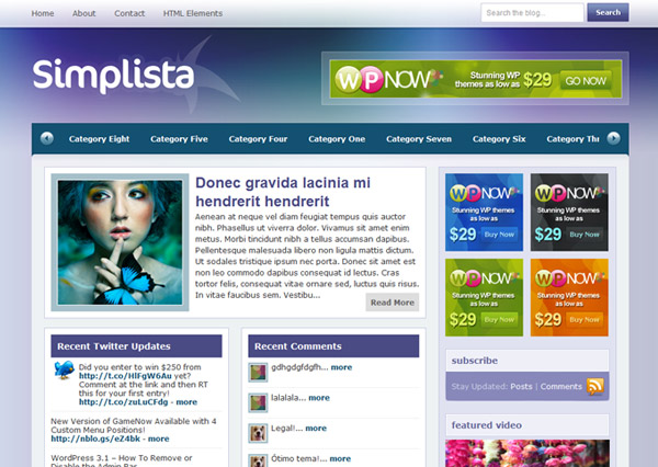 Wordpress Themes 2012