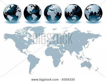 World Globe Map For Sale