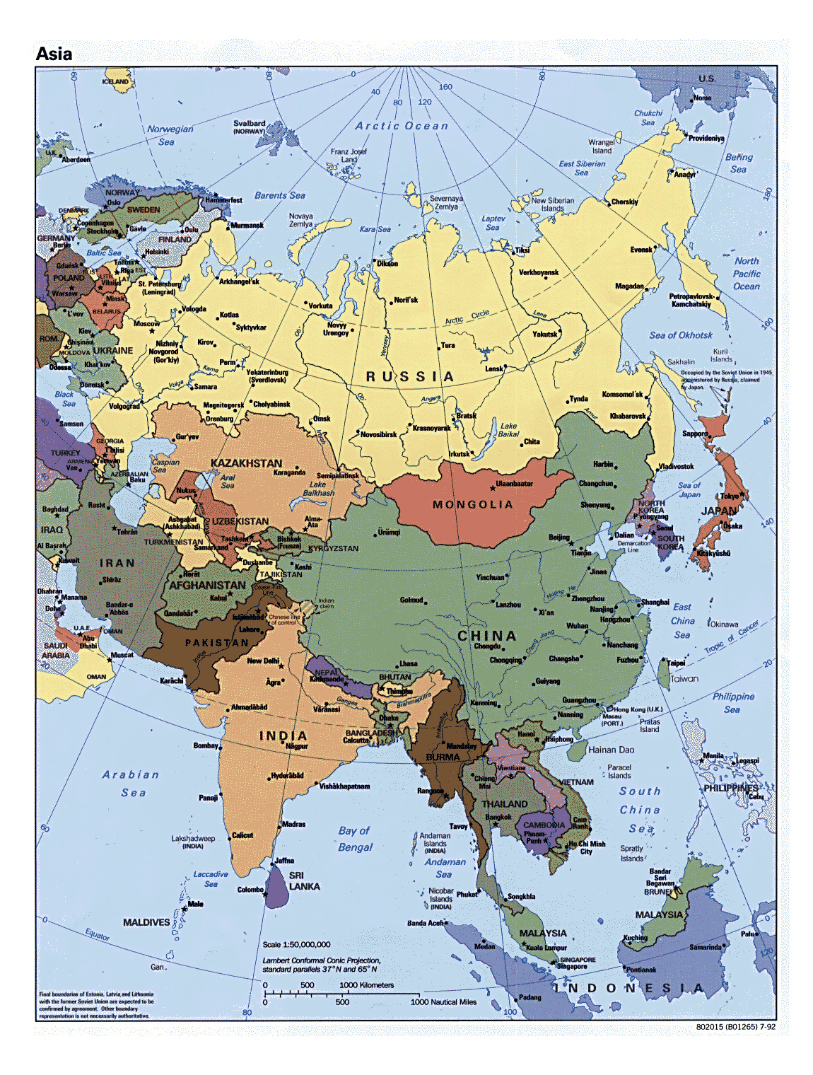 World Map With Countries And Capitals