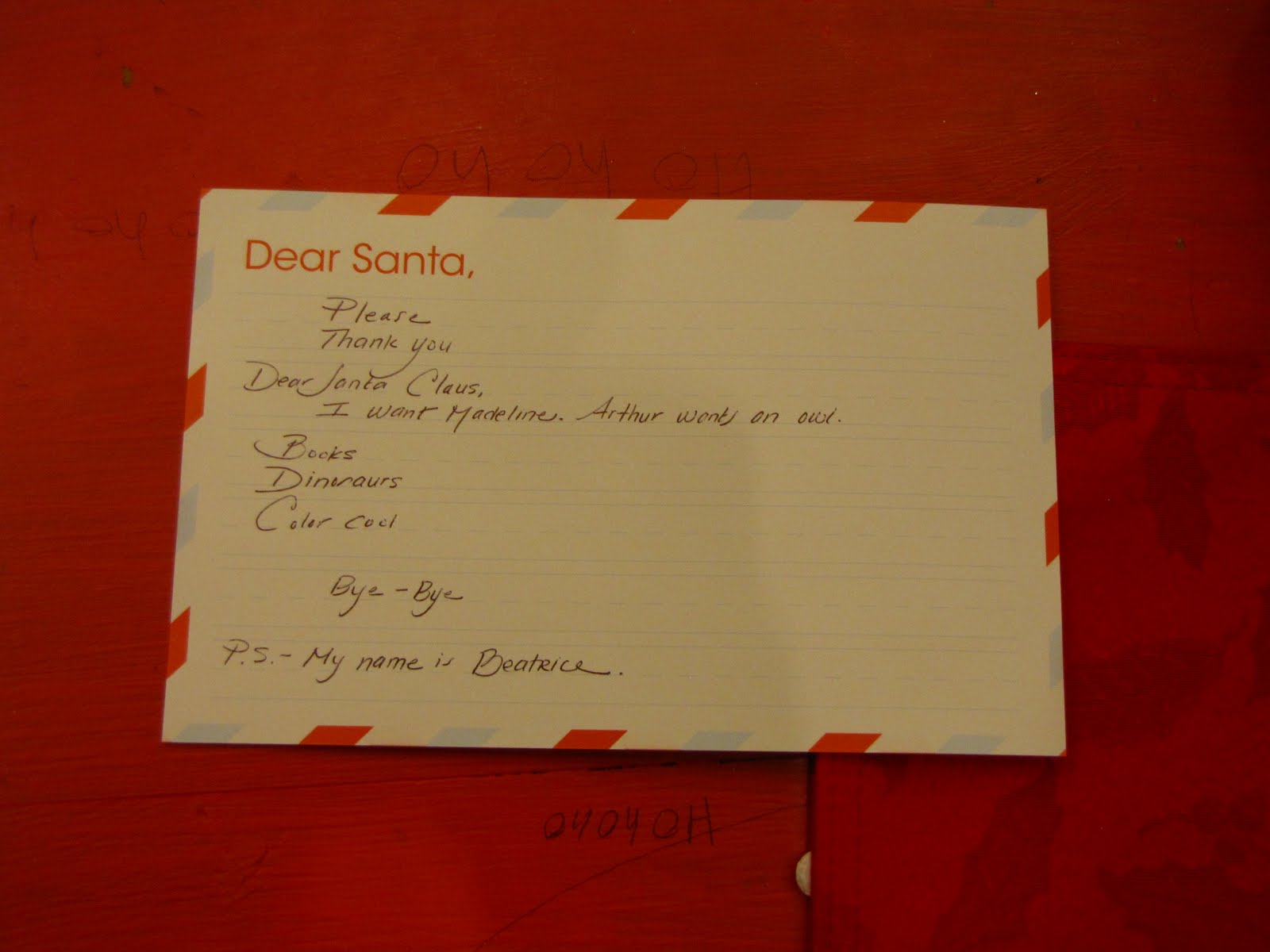 Writing A Letter To Santa Claus