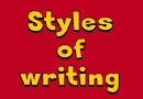 Writing Styles In English