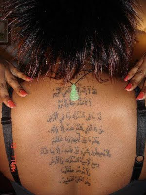 Writing Tattoos On Back