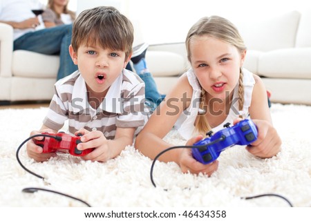 Young Children Playing Games